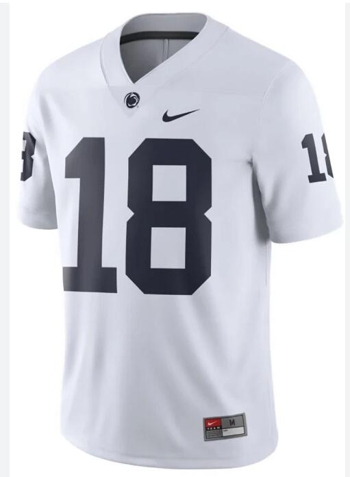 NCAA Youth Penn State Nittany Lions #18 white Football Jersey->youth ncaa jersey->Youth Jersey